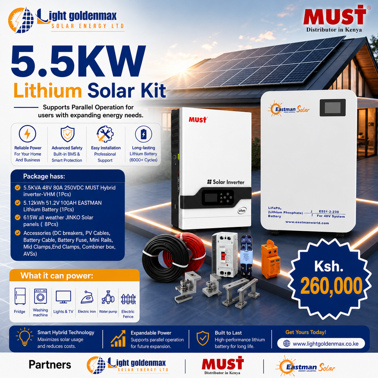 5.5KW MUST Solar Kit
